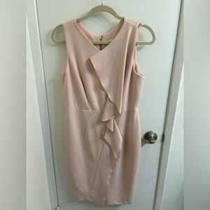 Calvin Klein Asymmetrical Dress in Blush Pink